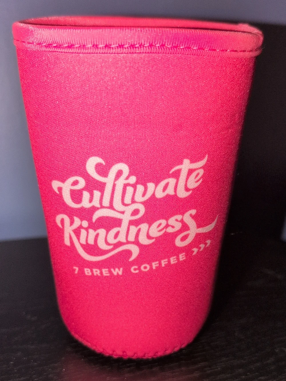7 Brew Coffee Pink Brewzie Can Cooler Koozie Cultivate Kindness NEW 2026